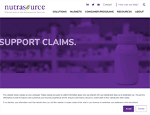 Tablet Screenshot of nutrasource.ca